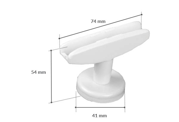 Aimant transparent Ø 41 mm avec "T" de liaision - Résistance 11 kg