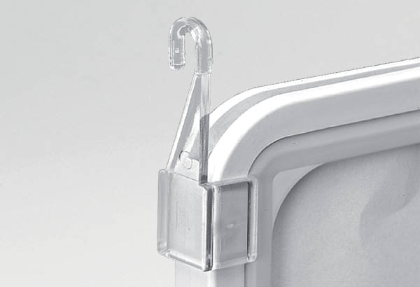 Crochet de suspension ouvert de 54 x 15 mm - Fixation latérale