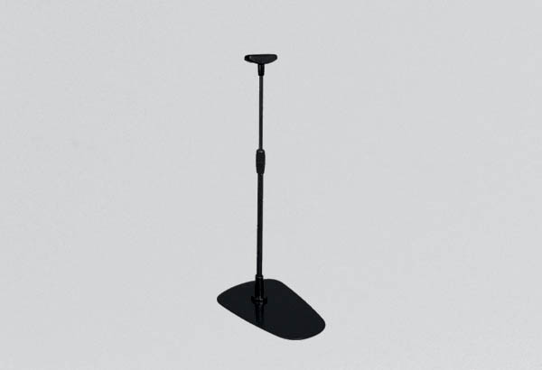 Pied avec socle rectangulaire en métal et tige télescopique de 320 à 620 mm noir