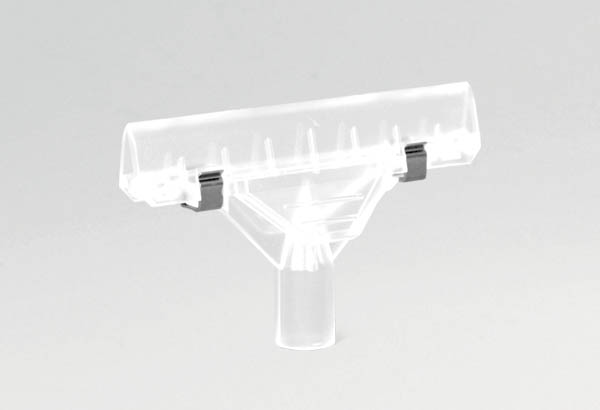 Pince transparente de 105 x 60 mm avec ressort métal pour visuel de 1 à 5 mm d'épaisseur