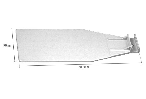 Socle base plate gris clair pour cadres A5 et A4 - 200 x 90 mm