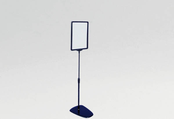 Kit cadre A4 noir avec socle plastique et tige télescopique de 350 à 580 mm