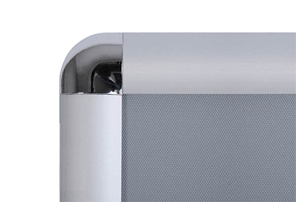 Chevalet cadre clippant 2 faces avec profil de 32 mm - Format A0 - Coins ronds