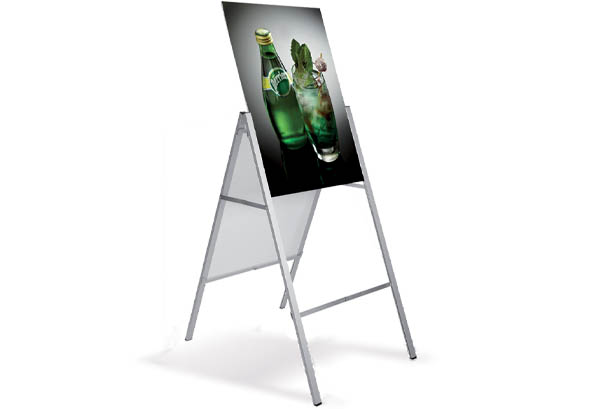 Chevalet personnalisable pliable avec profil de 20 mm en aluminium - Format A1