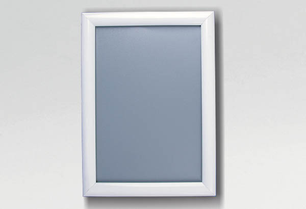 Cadre clippant mural blanc en aluminium - Profil 25 mm - Format A3