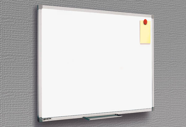 Tableau blanc magnétique effaçable avec profil en aluminium - 1500 x 1000 mm