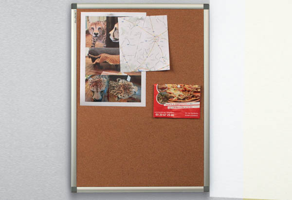 Tableau en liège avec profil en aluminium - 1200 x 900 mm