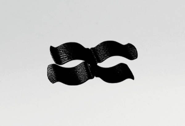 Clips d'assemblage laquée époxy noir pour grille d'exposition