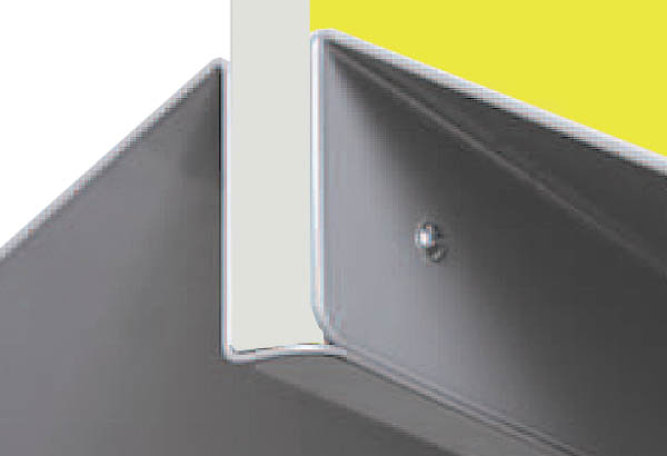 Socle pyramide en métal pour panneaux - Longueur 800 mm