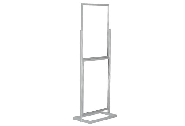 Cadre A1 sur pied en aluminium - Eco tableau Info - 2 niveaux