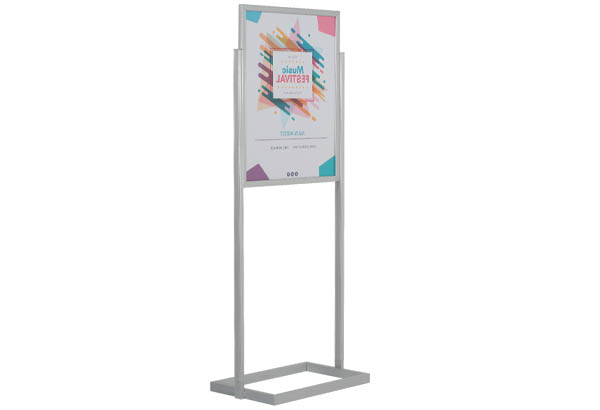 Cadre A1 sur pied avec profil en aluminium - Eco tableau Info - 1 niveau