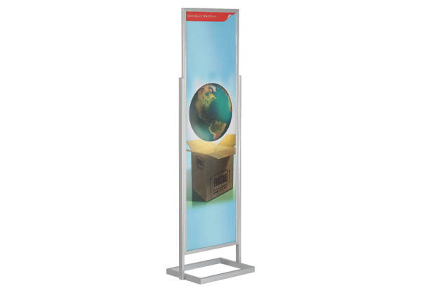 Cadre 500 x 1700 mm sur pied avec profil en aluminium - Eco tableau Info - Cadre étroit