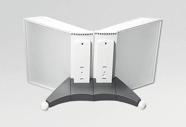 Kit extension pupitre de comptoir en métal laqué noir - 10 pochettes A4 gris