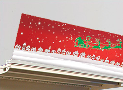 Fronton "Décor de Noël" en carton rigide Dispa® - 300 x 1250 mm