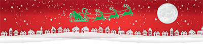 Fronton "Décor de Noël" en carton rigide Dispa® - 300 x 1250 mm