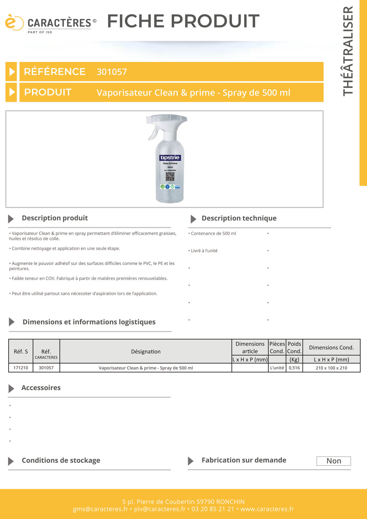 Vaporisateur Clean & prime - Spray de 500 ml