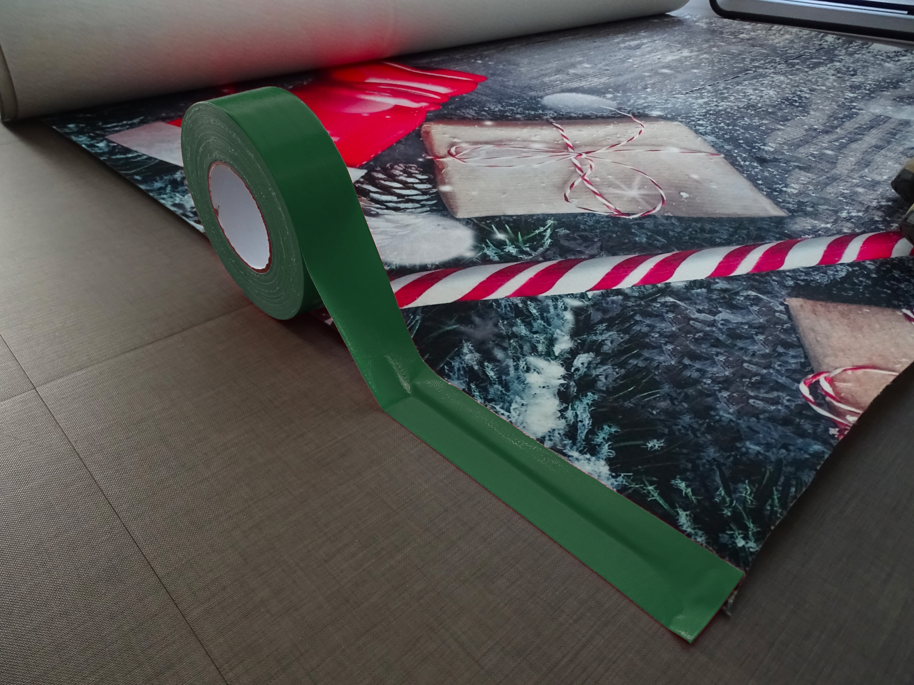 Toile GAFFER Ultramarque® adhésivée 1 face de 50 mm x 50 m - Vert