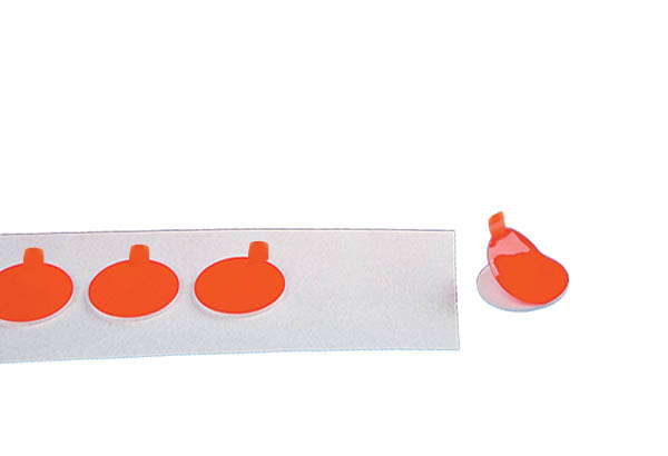 Pastilles adhésives CARTACK® 390 en mousse polyéthylène (languette préhension) - Ø 20 mm