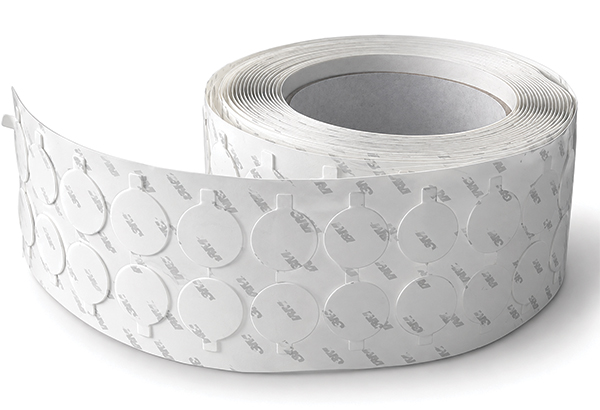 Rouleau de 1000 pastilles adhésives CARTACK® 398 + languette - Ø 19 mm