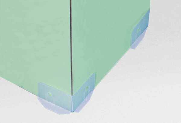 Pied double translucide pour display avec angle réglable