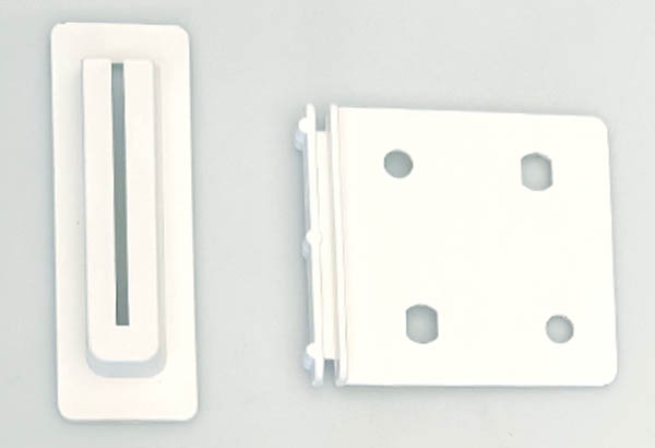 Equerre d'assemblage verticale biodégradable - 55 x 55 mm - Blanche