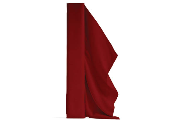 Rouleau de tissu uni coton gratté de 260 cm x 25 m - Bordeaux