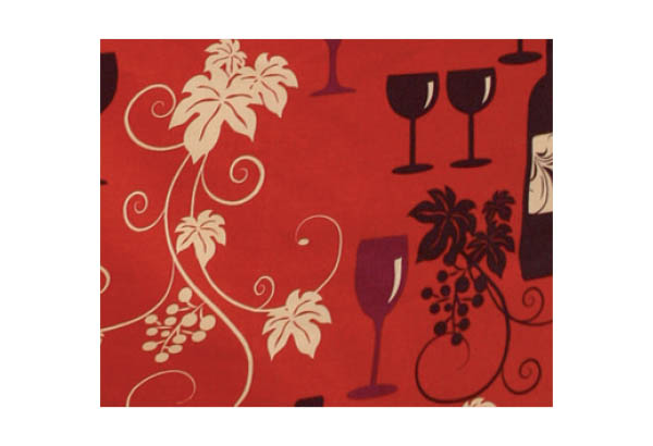 Rouleau de tissu en coton à thème de 160 cm x 25 m - Foire aux vins