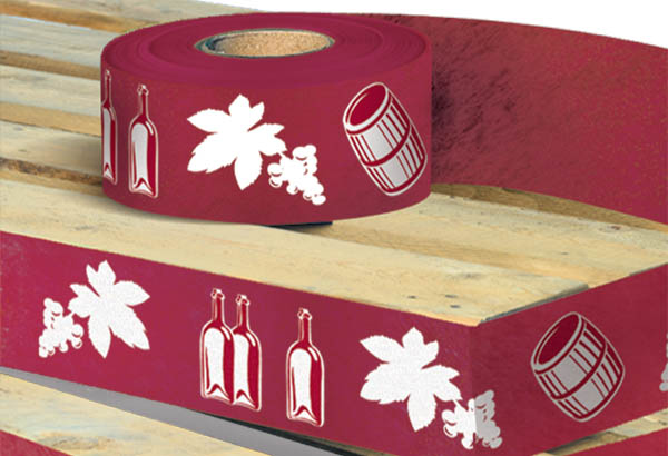 Rouleau de cache palette Calcolor® à thème de 15 cm x 50 m - Foire aux vins