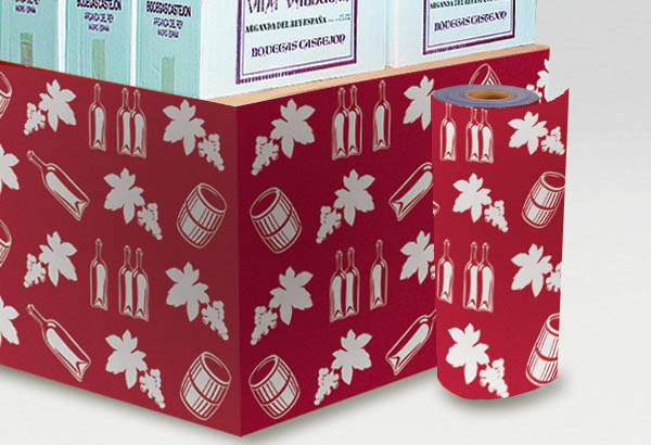 Rouleau de jupe de palette Calcolor® à thème de 60 cm x 50 m - Foire aux vins