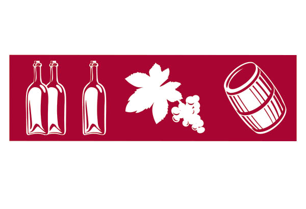 Rouleau de jupe de palette Calcolor® à thème de 60 cm x 50 m - Foire aux vins