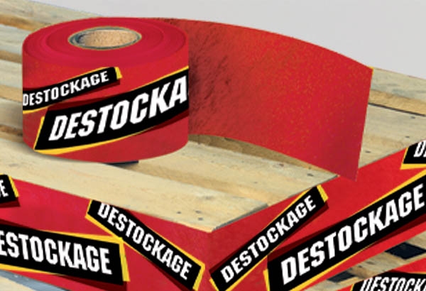 Rouleau de cache palette Calcolor® à thème de 15 cm x 50 m - Destockage