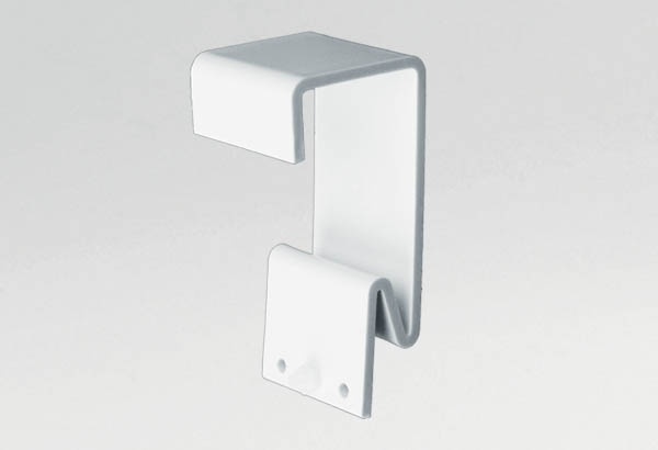 Patte d'accroche Profil'Up® en PVC blanc pour barre carrée de suspension