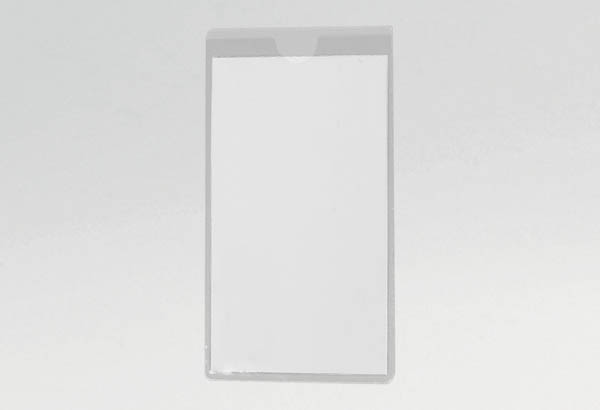 Pochette rectangle adhésif perm PVC + coup de pouce - 95 x 60 mm - Horizontal