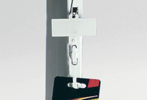 Bande pince crochet 12 attaches en polypropylène avec porte-étiquette