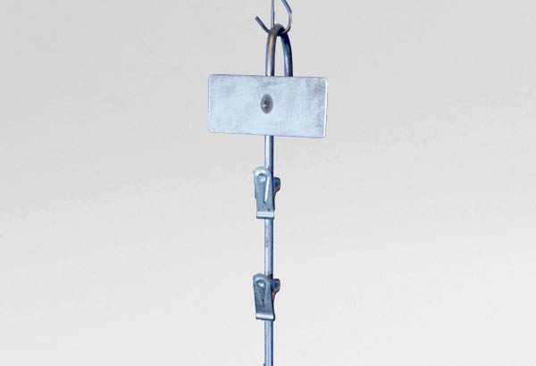 Brande pince crochet argent 12 attaches avec porte-étiquettes