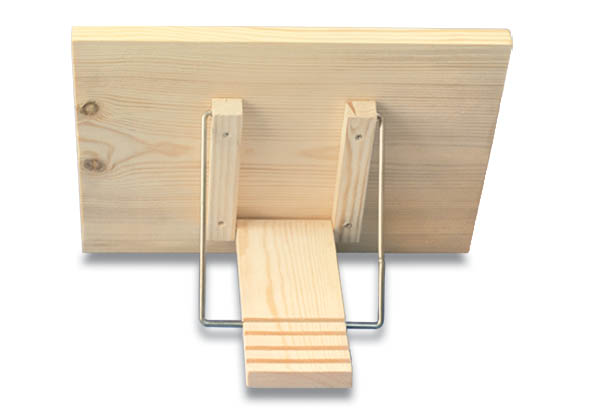 Pupitre de comptoir en sapin pliable avec retour - 225 x 290 mm