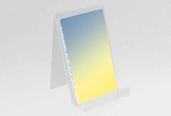 Chevalet incliné porte brochures en plexi - Format 1/3 A4