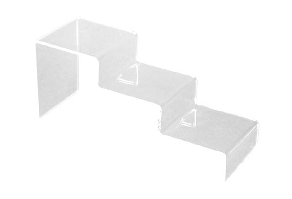 Podium escalier 3 marches en acrylique de 3 mm - 150 x 310 x 100 mm