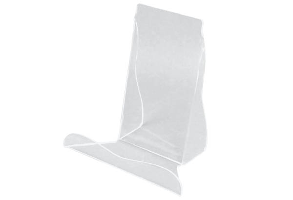 Porte produit incliné pour pèse personne en plexi - 200 x 215 mm