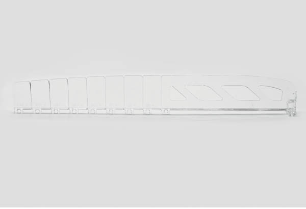 Séparateur small transparent - Hauteur 55 mm - Sécable de 180 à 380 mm