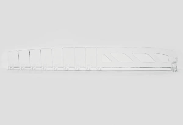 Séparateur small transparent - Hauteur 55 mm - Sécable de 380 à 580 mm