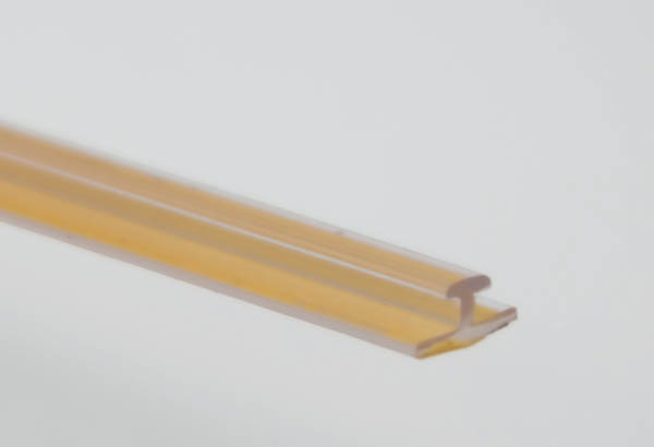 Rail standard adhésif transparent pour séparateur - 25 x 1245 mm