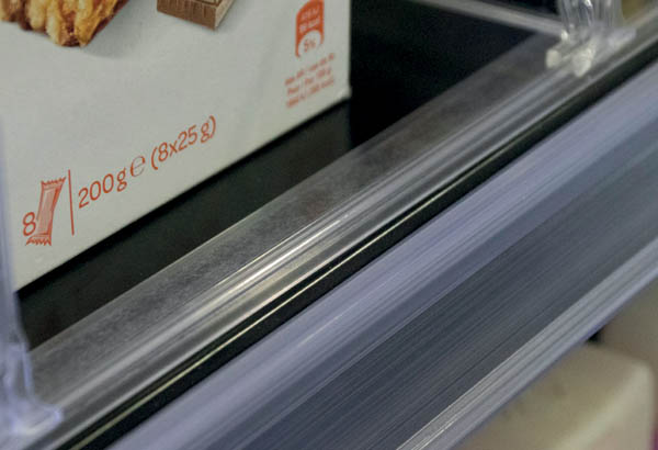 Rail standard magnétique transparent pour séparateur - 25 x 1000 mm