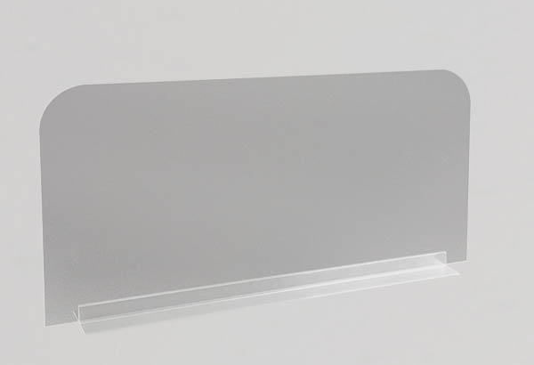 Kit base large PVC + séparateur PET transparent pour meuble - 750 x 300 mm