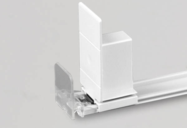 Pousseur à ressort avec butée - Force 6 newton - Profondeur 480 mm