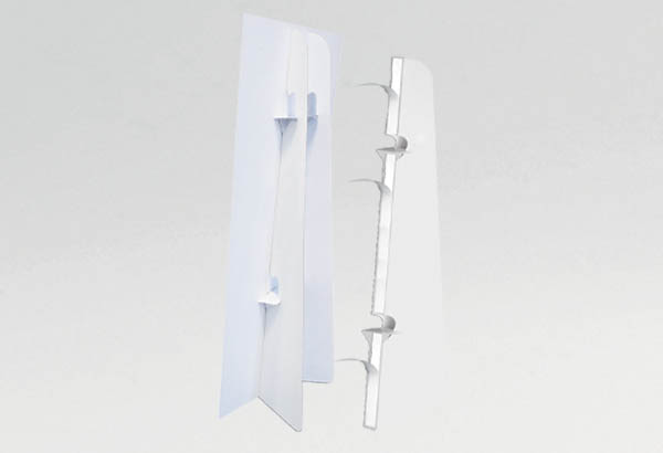 Chevalet carton 2 pieds avec adhésif permanent - 1170 x 285 mm