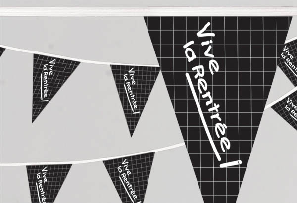 Guirlande à thème de 10 m et 29 fanions - Rentrée des classes