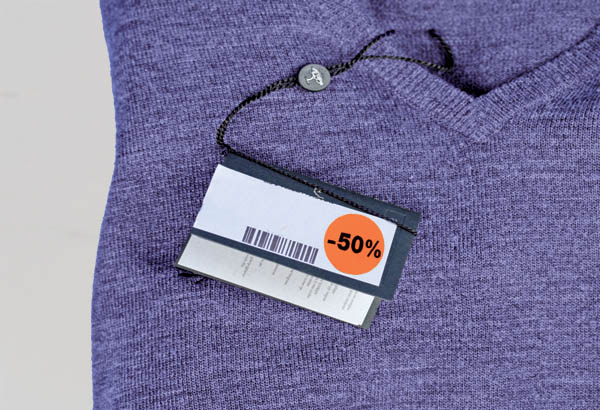 Pastilles "-50%" fluo adhésives Ø 38 mm en rouleau de 1000