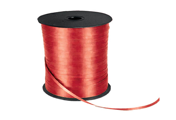 Rouleau de ruban Bolduc - 0,7 cm x 250 m - Rouge