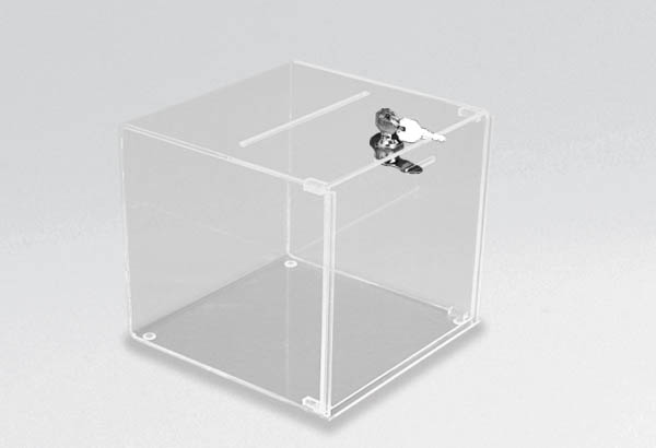 Urne avec serrure à poser en acrylique - 8 litres